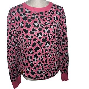 Simply Southern sweater in hot pink with cheetah print.
